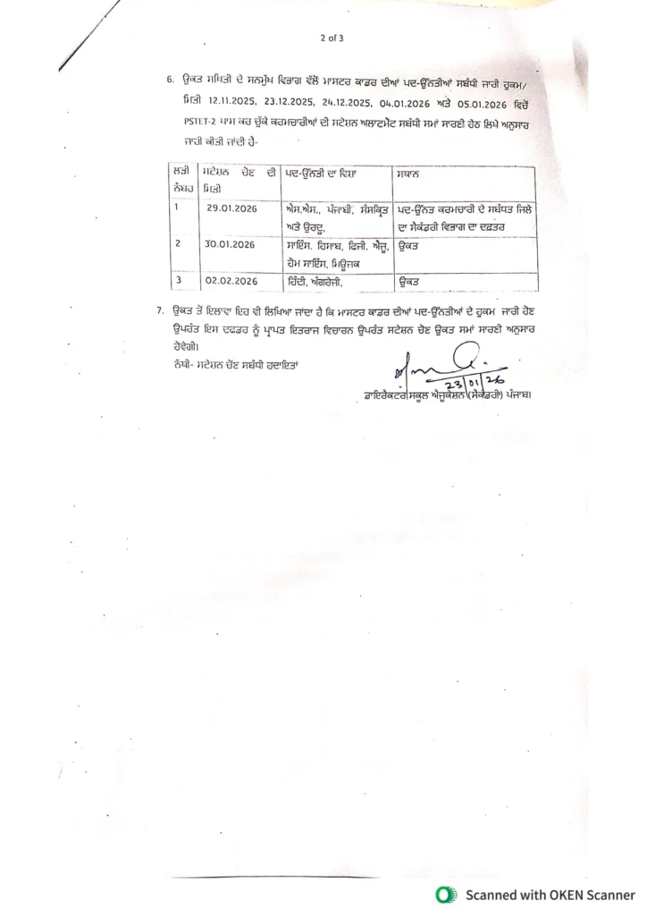 Punjab Govt Mandates PSTET-2 for Teacher Promotions: New Schedule Released