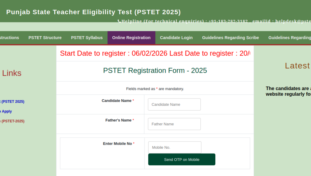 PSTET 2026 Links,Exam Pattern ,Syllabus,Eligibility Criteria: A Simplified Guide
