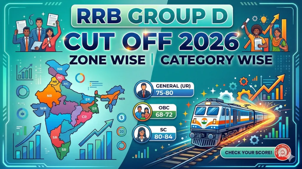 RRB Group D Cut Off 2026 Zone Wise-Category Wise