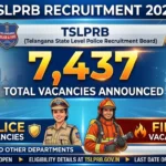 TSLPRB Recruitment 2026 press note out. Telangana Govt approves 7,437 vacancies for SI, Constable, Warder, and Fire Fighter. Check department-wise breakdown here.